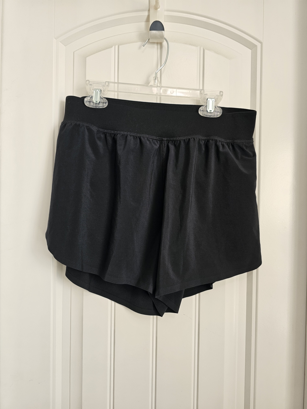 CRZ YOGA Black Layered Athletic Shorts